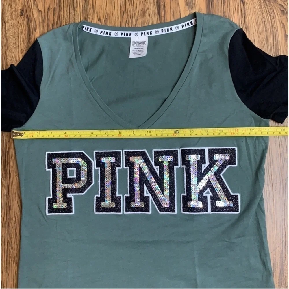 VS PINK Short Sleeve V-Neck Top - Picture 6 of 11